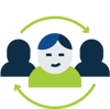 Person Turnover Collaboration Icon